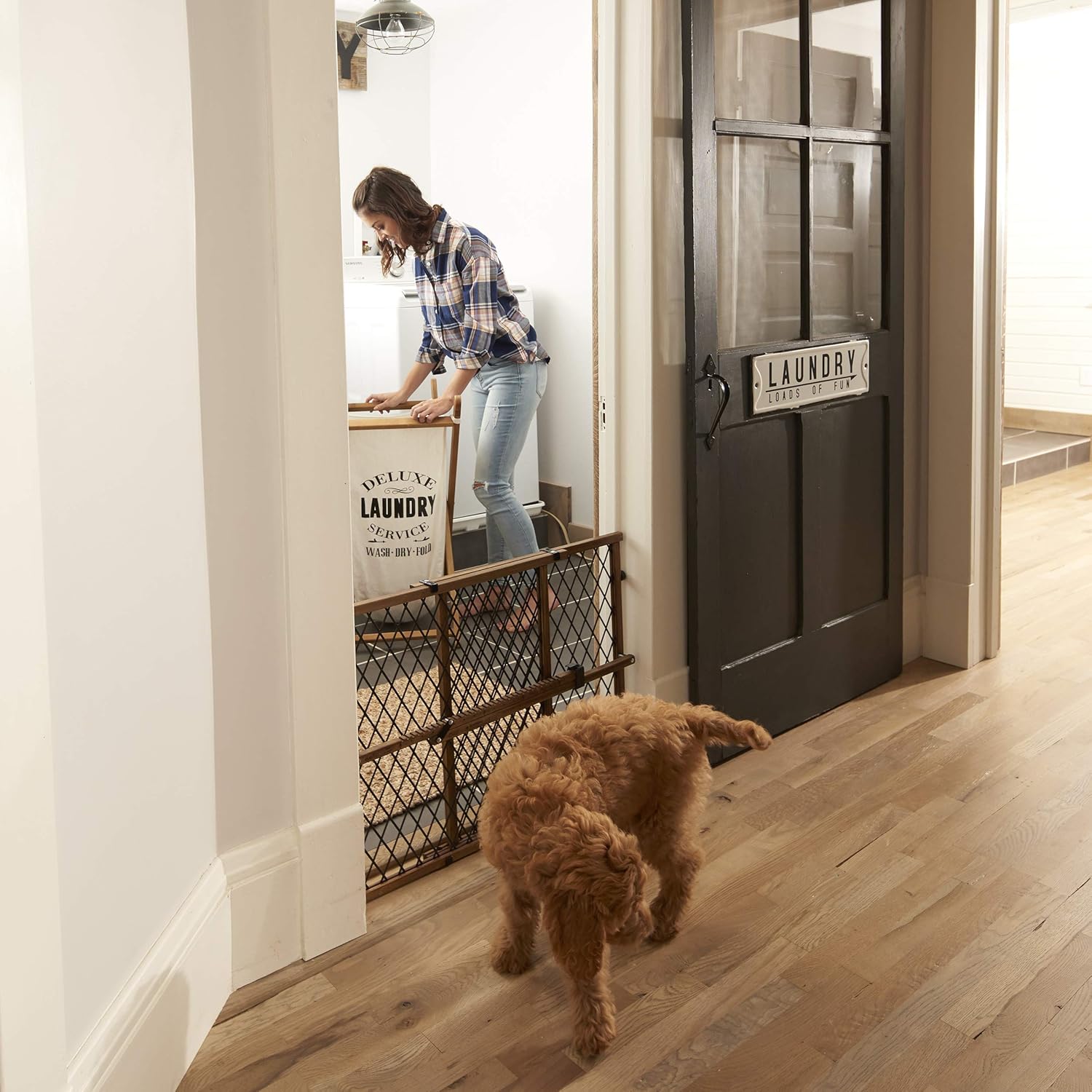 Evenflo Pressure-Mount Baby Gate - Farmhouse Style