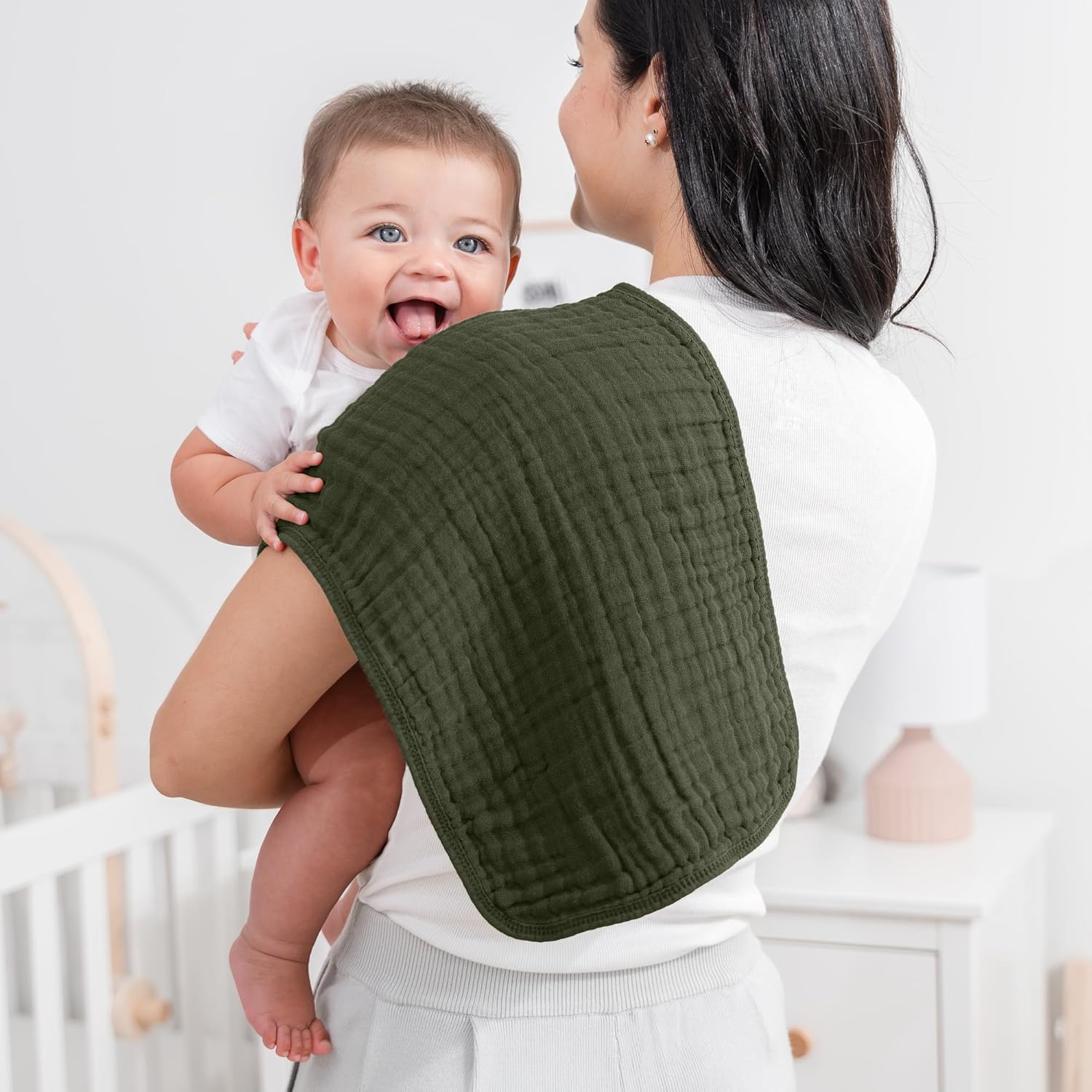 Comfy Cubs 6-Layer Muslin Burp Cloths Pack of 10