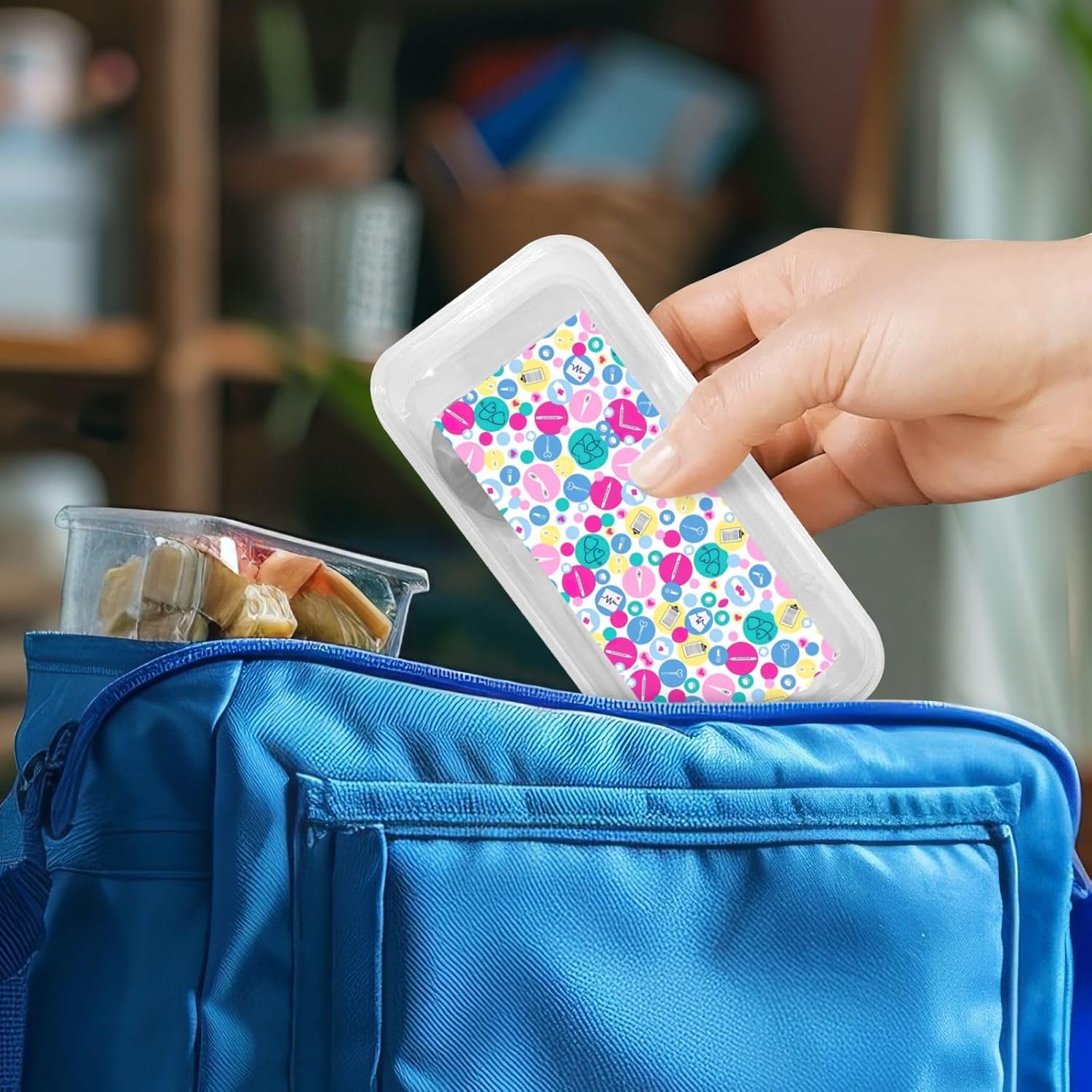 Cute Nurse Print Utensils Set with Travel Case