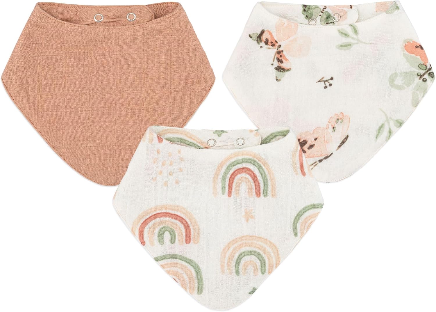 Crane Baby Muslin Baby Bib Set for Boys and Girls