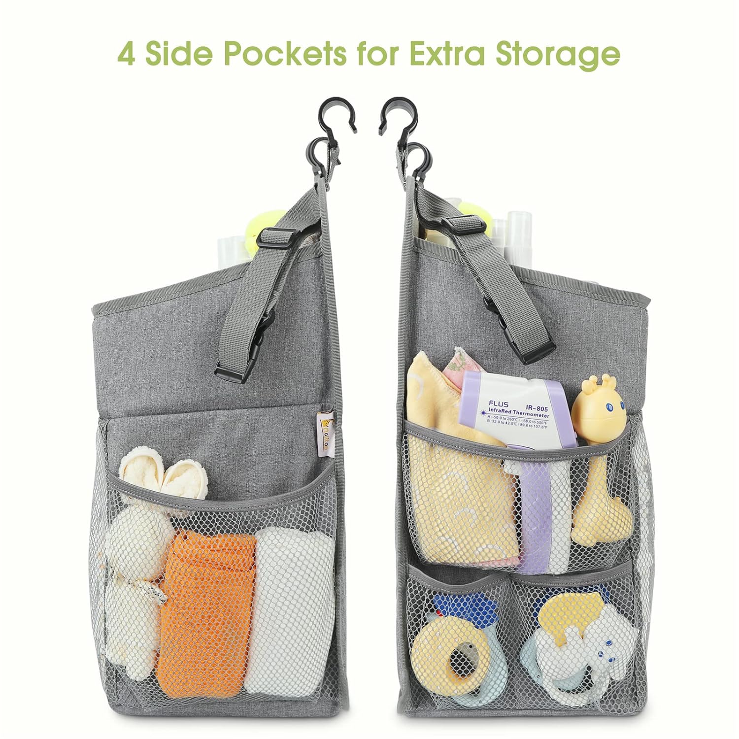 Maliton Diaper Stacker Organizer - Holds 52 Diapers 185 x 105 x 8 Gray