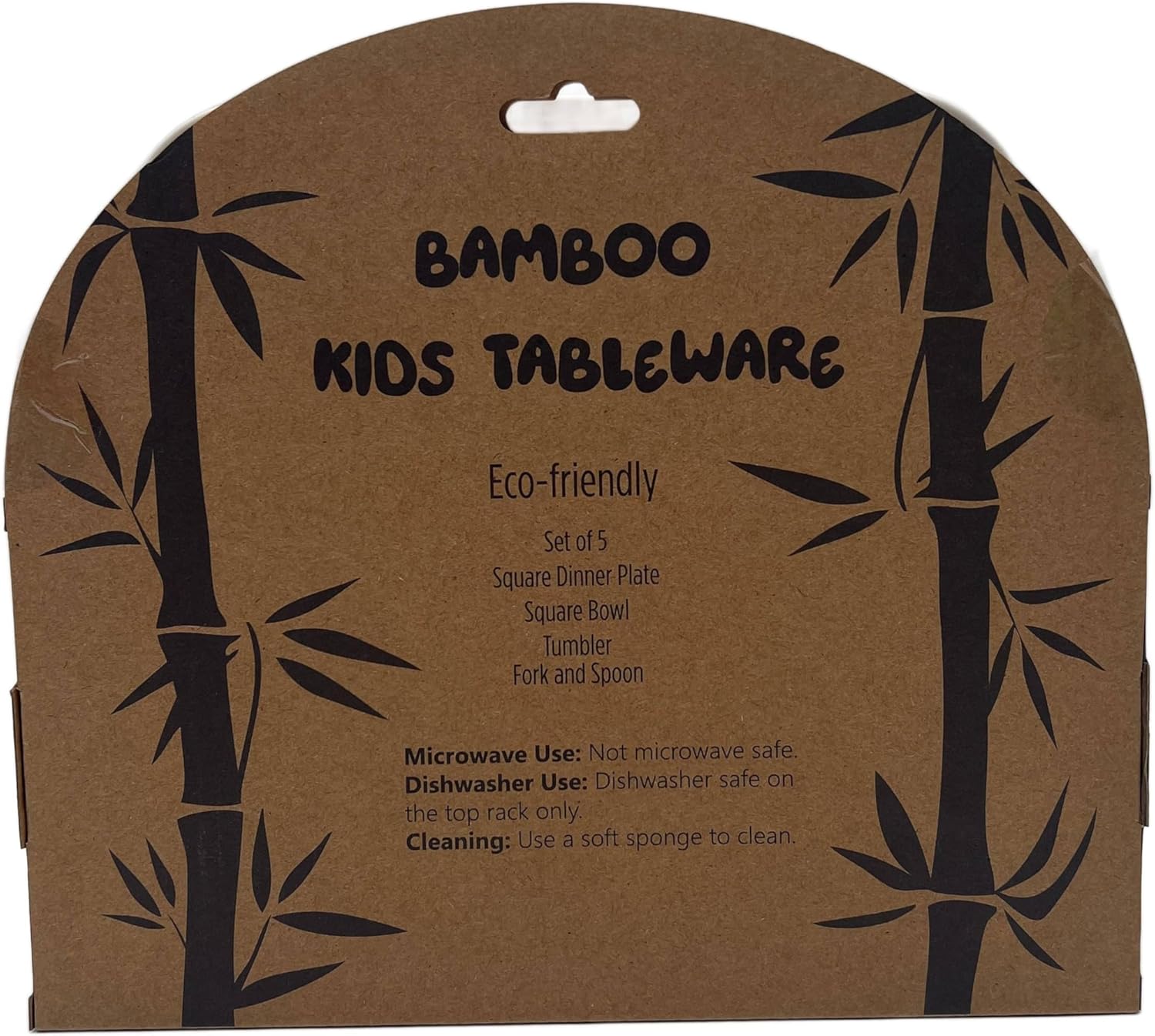 Bamboo Dinnerware Set for Toddlers BPA-Free
