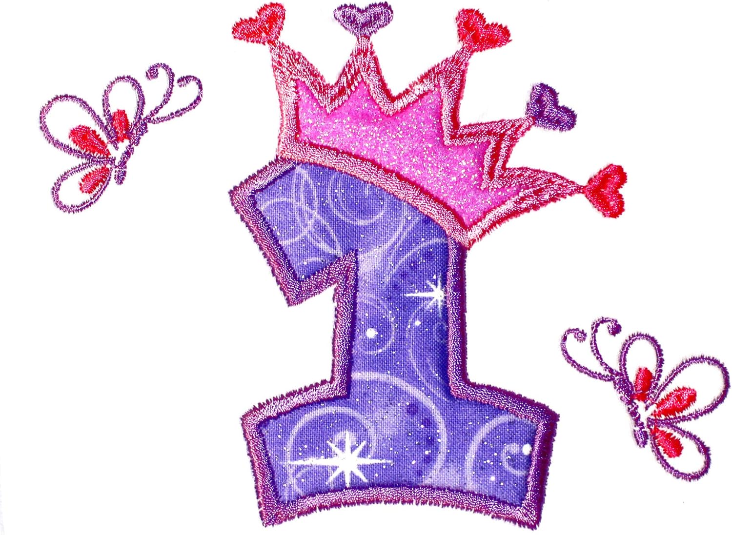 First Birthday Girl Bib with Custom Name Princess Crown 1