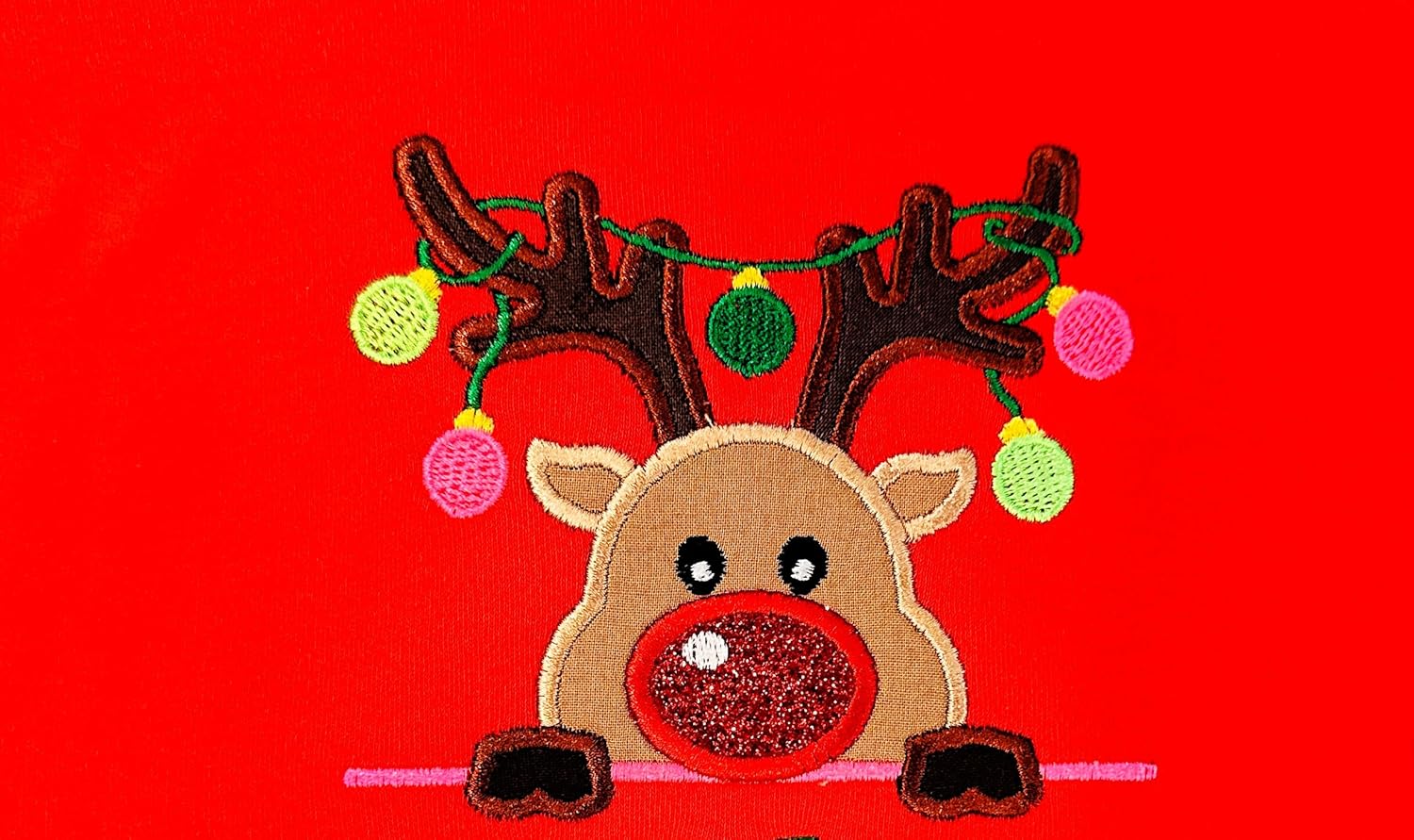 Personalized Christmas Reindeer Baby Bib 1