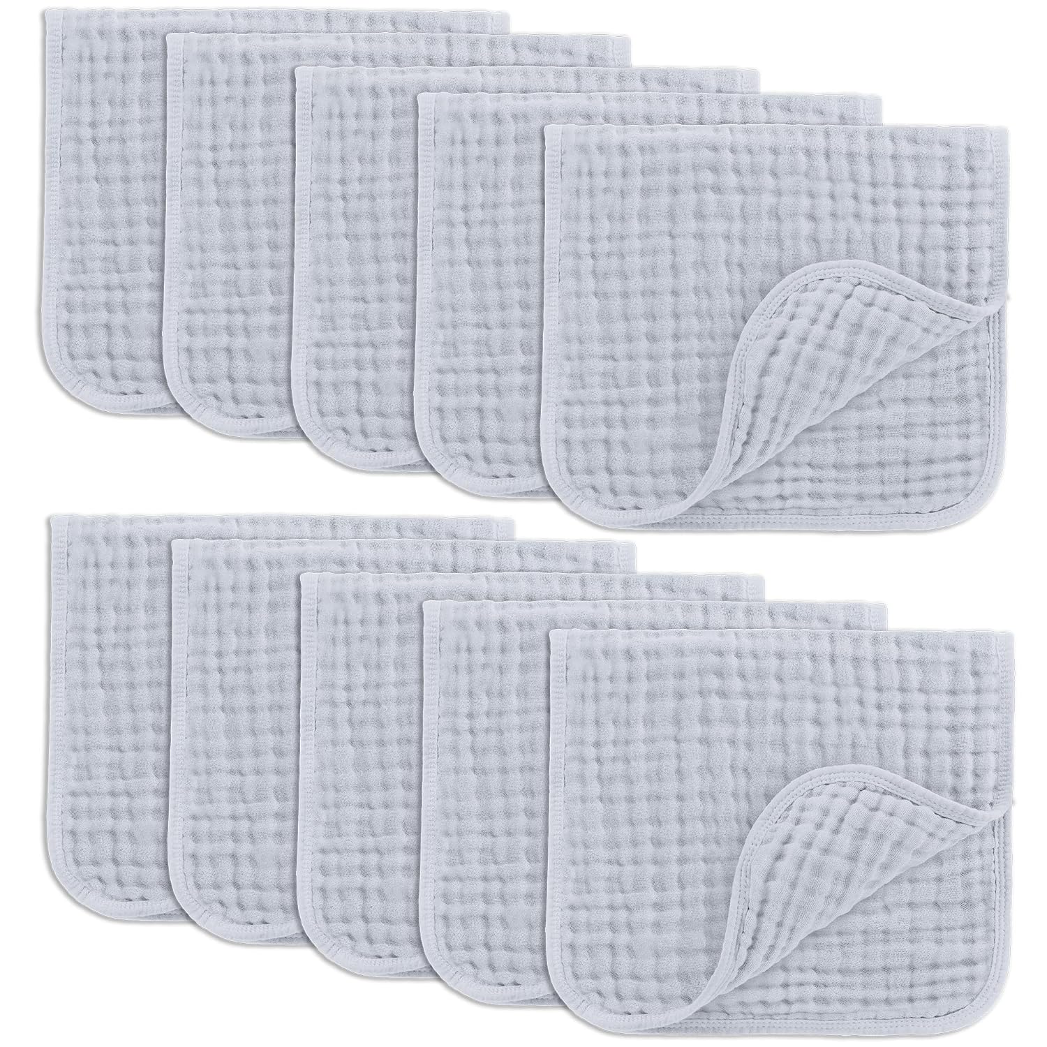Comfy Cubs Muslin Burp Cloths 20 x 10 Pack of 10