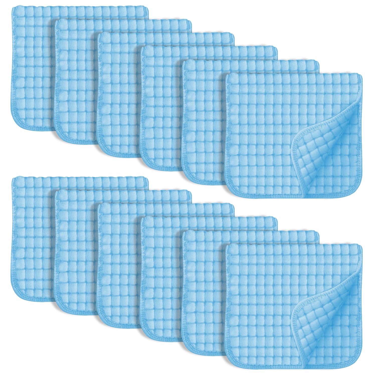 Sweet Dolphin 12 Pack Muslin Burp Cloths 20x10in 100 Cotton