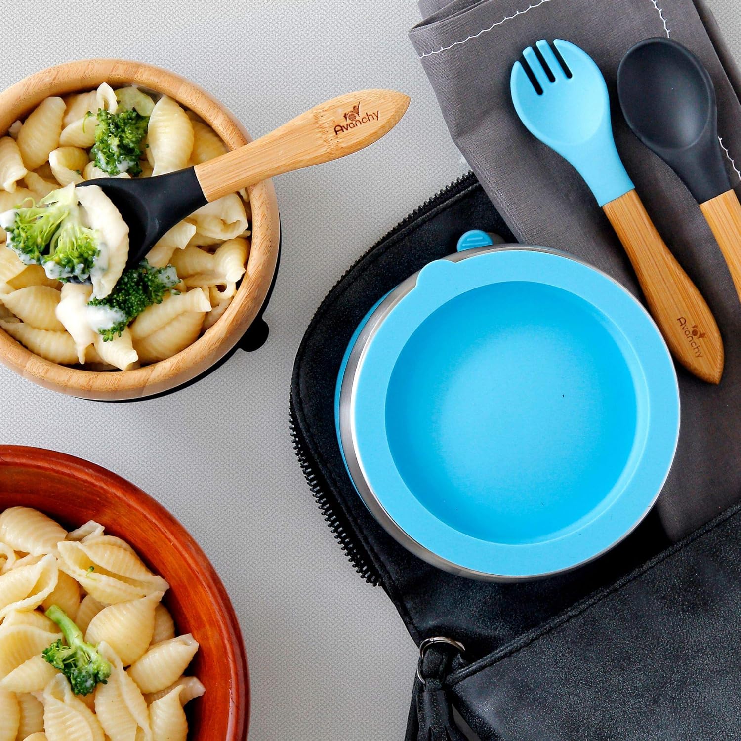 Avanchy Baby Spork Set 2 Pack Gray 1