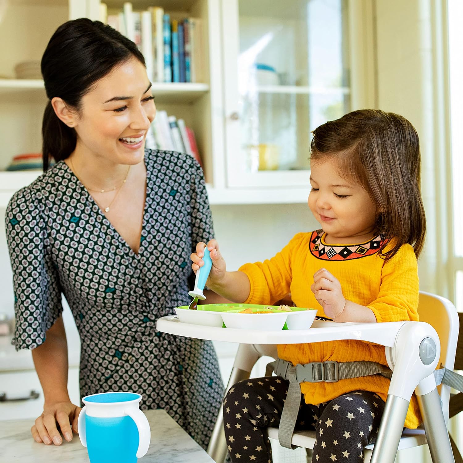 Munchkin Any Angle Weighted Straw Cup Set 2 Count BlueGreen
