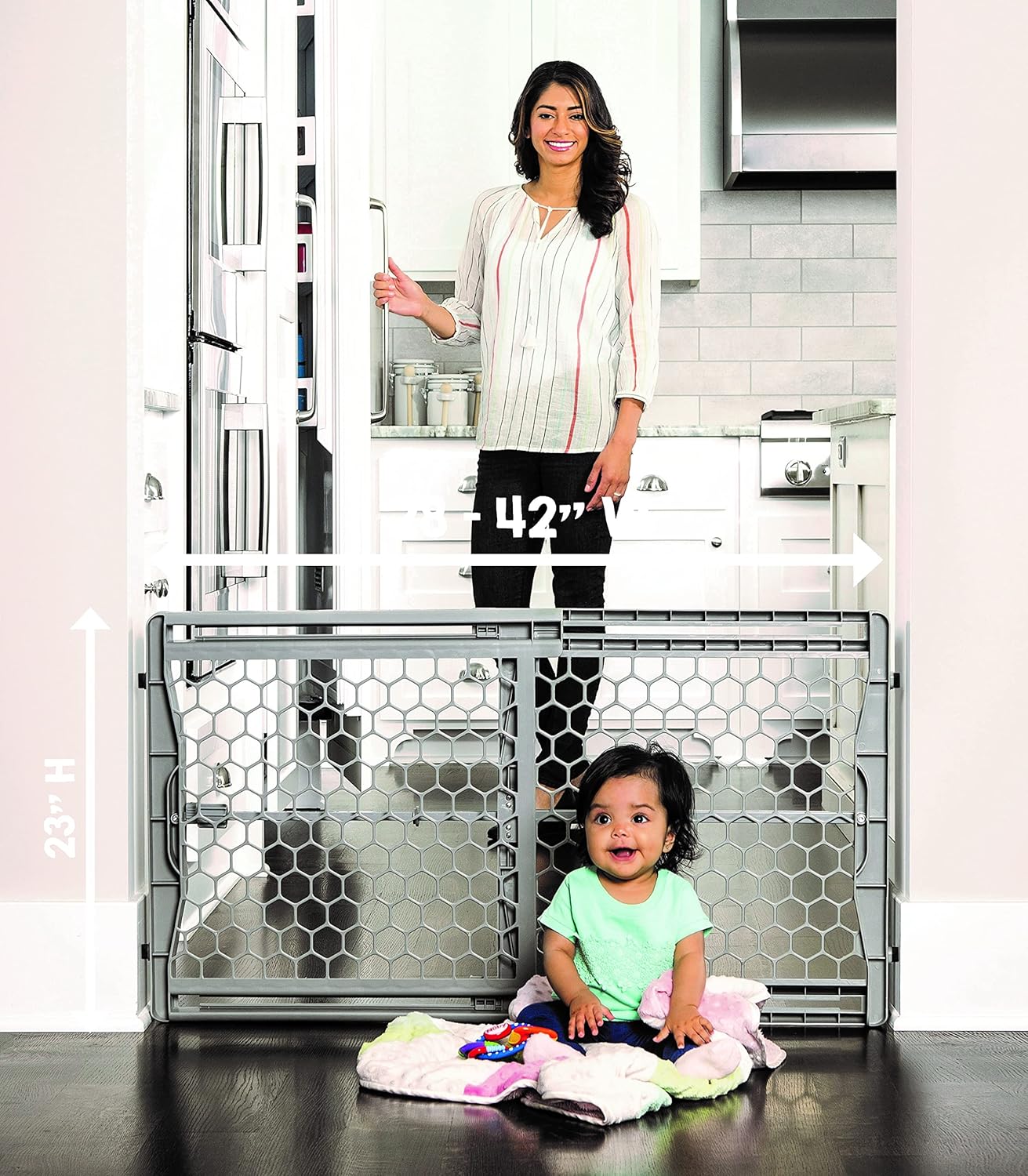Regalo Easy Fit Plastic Adjustable Baby Gate
